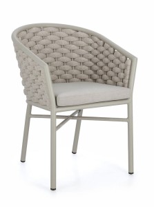 Eleganckie krzesło ogrodowe Margalida piaskowe