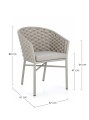 Eleganckie krzesło ogrodowe Margalida piaskowe