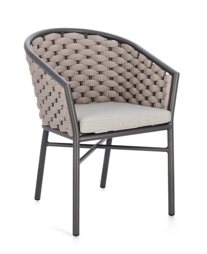 Eleganckie krzesło ogrodowe Margalida khaki