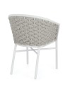Eleganckie krzesło ogrodowe Margalida białe