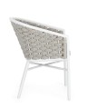Eleganckie krzesło ogrodowe Margalida białe