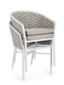 Eleganckie krzesło ogrodowe Margalida białe