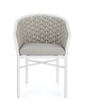 Eleganckie krzesło ogrodowe Margalida białe