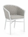 Eleganckie krzesło ogrodowe Margalida białe