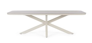 Elegancki stół ogrodowy Isacco 240x110 piaskowy