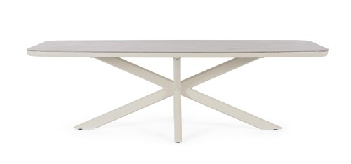 Elegancki stół ogrodowy Isacco 240x110 piaskowy