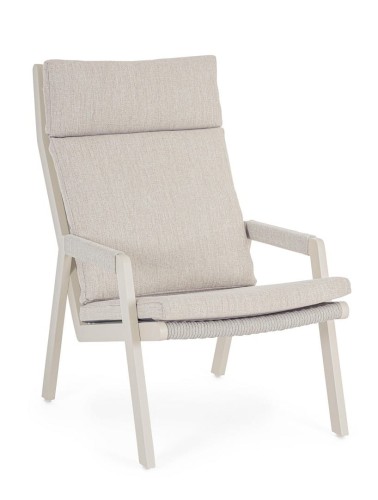 Komfortowy fotel ogrodowy Emery piaskowy