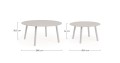 Zestaw ogrodowych stolików kawowych Aminta piaskowy