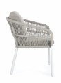 Eleganckie krzesło ogrodowe Galdana piaskowe