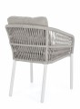 Eleganckie krzesło ogrodowe Galdana szare