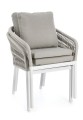 Eleganckie krzesło ogrodowe Galdana szare