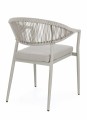 Eleganckie krzesło ogrodowe Millor piaskowe