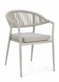 Eleganckie krzesło ogrodowe Millor piaskowe
