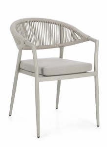 Eleganckie krzesło ogrodowe Millor piaskowe