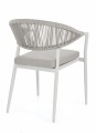 Eleganckie krzesło ogrodowe Millor szare