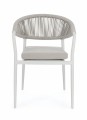Eleganckie krzesło ogrodowe Millor szare