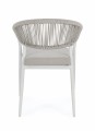 Eleganckie krzesło ogrodowe Millor szare