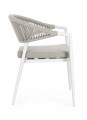 Eleganckie krzesło ogrodowe Millor szare