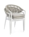 Eleganckie krzesło ogrodowe Millor szare