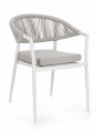 Eleganckie krzesło ogrodowe Millor szare