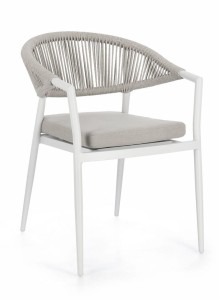 Eleganckie krzesło ogrodowe Millor szare
