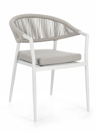 Eleganckie krzesło ogrodowe Millor szare