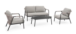 Nowoczesny zestaw ogrodowy Miravet khaki