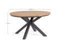 Okrągły stół jadalniany do ogrodu Zelmar 130 antracytowy