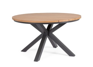 Okrągły stół jadalniany do ogrodu Zelmar 130 antracytowy