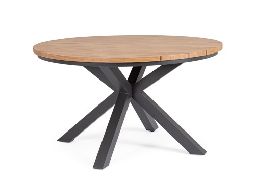 Okrągły stół jadalniany do ogrodu Zelmar 130 antracytowy