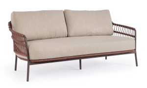 Nowoczesna sofa ogrodowa Talaia ceglana
