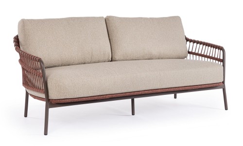Nowoczesna sofa ogrodowa Talaia ceglana