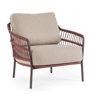 Elegancki fotel ogrodowy Talaia ceglany