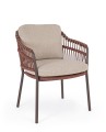 Eleganckie krzesło ogrodowe Talaia ceglane