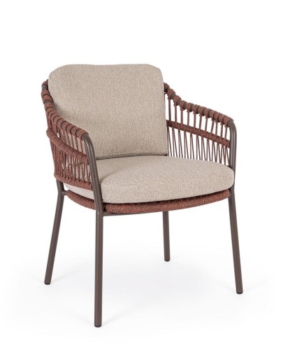 Eleganckie krzesło ogrodowe Talaia ceglane