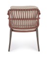 Eleganckie krzesło ogrodowe Talaia ceglane