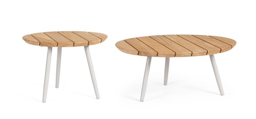 Zestaw ogrodowych stolików kawowych Talaia beżowe