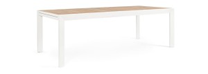 Duży rozkładany stół ogrodowy Belmar biały 220-340x100