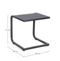 Ogrodowy stolik boczny Taylor 40x40 antracytowy