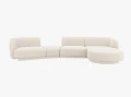 5-osobowa sofa modułowa narożna Miley boucle beżowa P/L