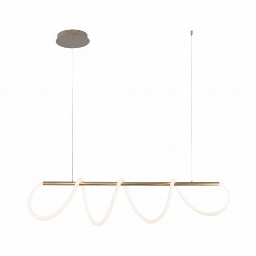 Złota lampa wisząca Balbo złota podłużna