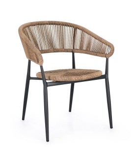 Krzesło ogrodowe Algaida antracyt / naturalne