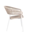 Krzesło ogrodowe Algaida białe / naturalne