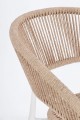 Krzesło ogrodowe Algaida białe / naturalne