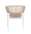 Krzesło ogrodowe Algaida białe / naturalne