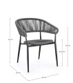 Krzesło ogrodowe Algaida antracyt