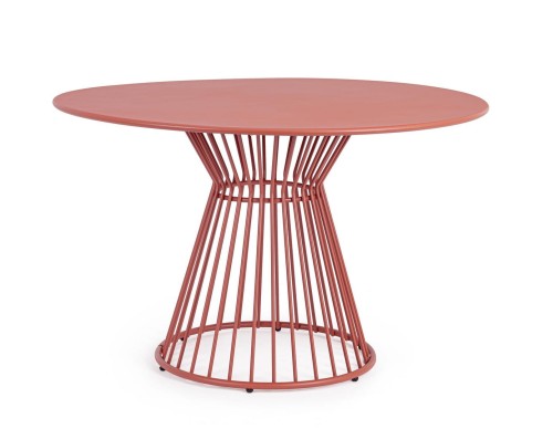 Metalowy stół ogrodowy Austin terrakota 120