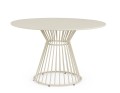 Metalowy stół ogrodowy Austin kremowy 120