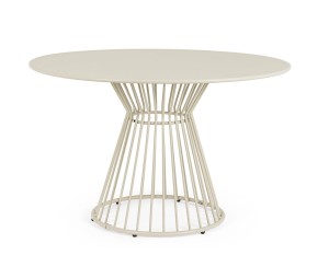 Metalowy stół ogrodowy Austin kremowy 120