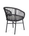 Eleganckie krzesło ogrodowe Odivelas antracyt